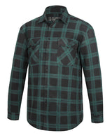 Flannelette Quilted Shirt Men's Open Front