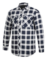 Flannelette Quilted Shirt Men's Open Front