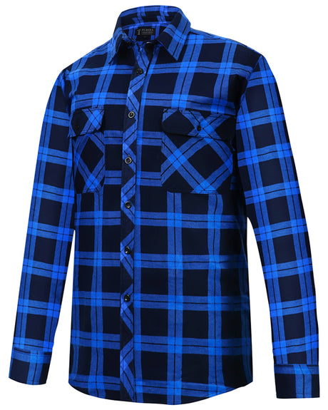 Flannelette Quilted Shirt Men's Open Front