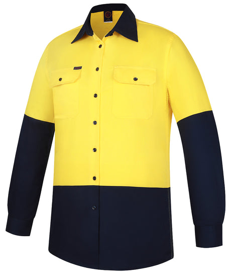 Women's 2 Tone Vented Open Front L/W L/S