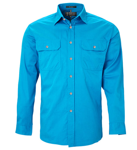Men's Pilbara Open Front L/S Shirt