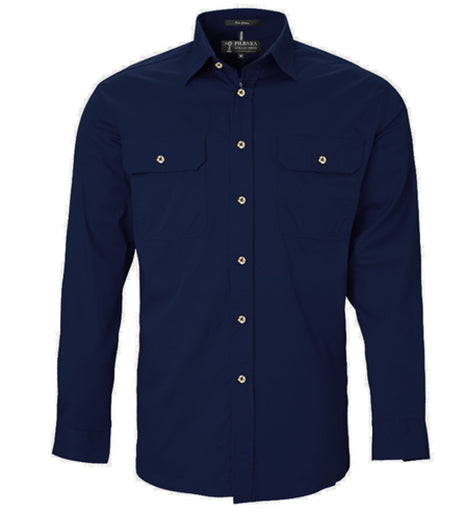 Men's Pilbara Open Front L/S Shirt