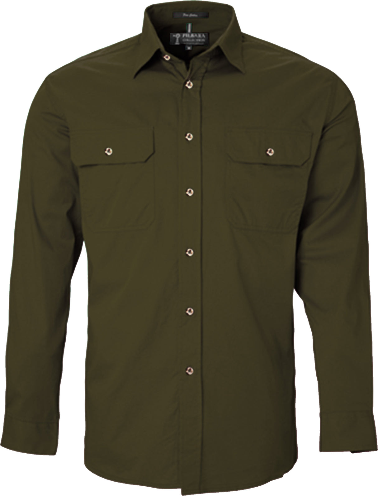 Men's Pilbara Open Front L/S Shirt