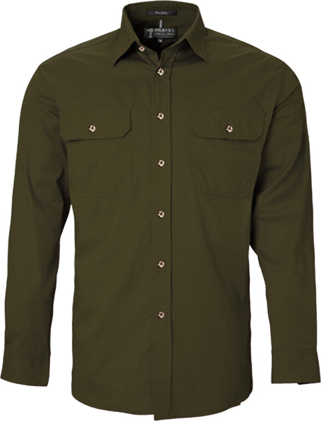 Men's Pilbara Open Front L/S Shirt