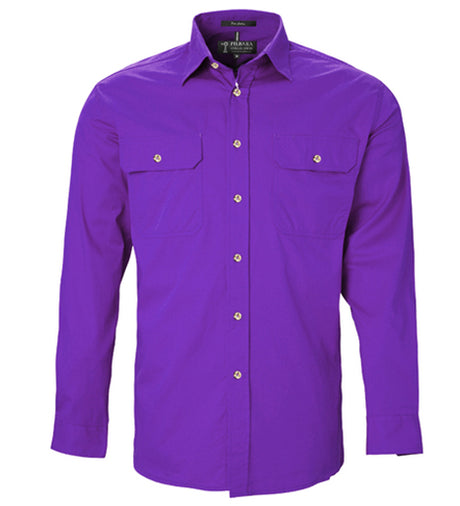 Men's Pilbara Open Front L/S Shirt