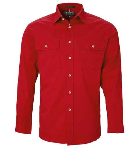 Men's Pilbara Open Front L/S Shirt