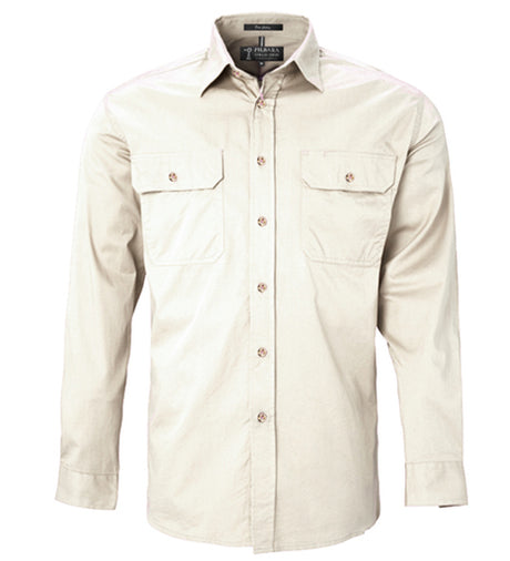 Men's Pilbara Open Front L/S Shirt