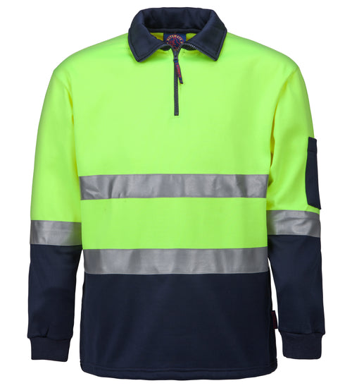 Half Zip Fleece Pullover With 50mm Reflective Tape