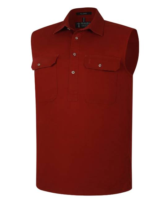 Pilbara Men's Closed Front Sleeveless Shirt