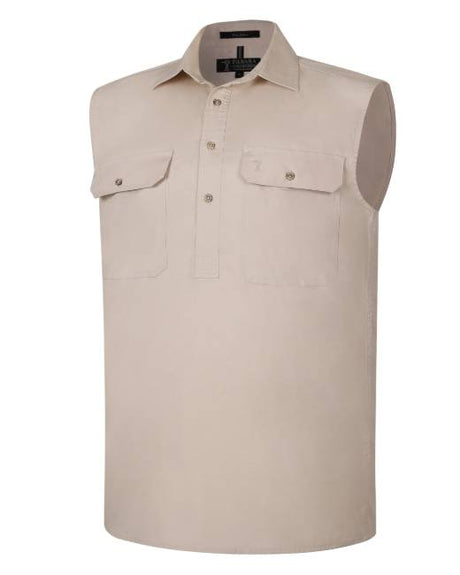 Pilbara Men's Closed Front Sleeveless Shirt