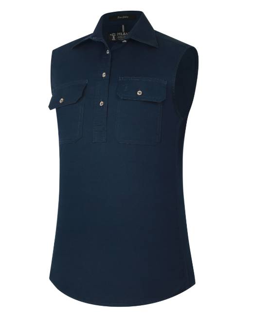 Pilbara Women's Closed Front Sleeveless Shirt