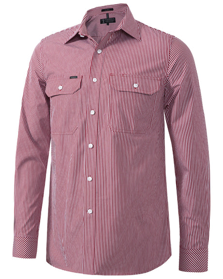Pilbara Men's L/S Shirt, Double Pockets