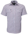 Pilbara Men's S/S Check Shirt, Double Pockets