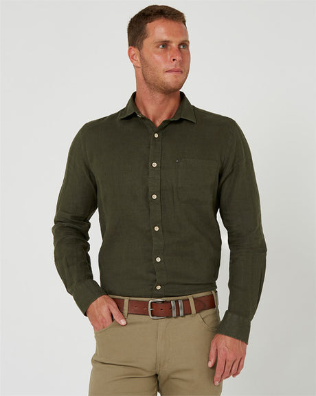 Pilbara Men's Linen L/S Shirt
