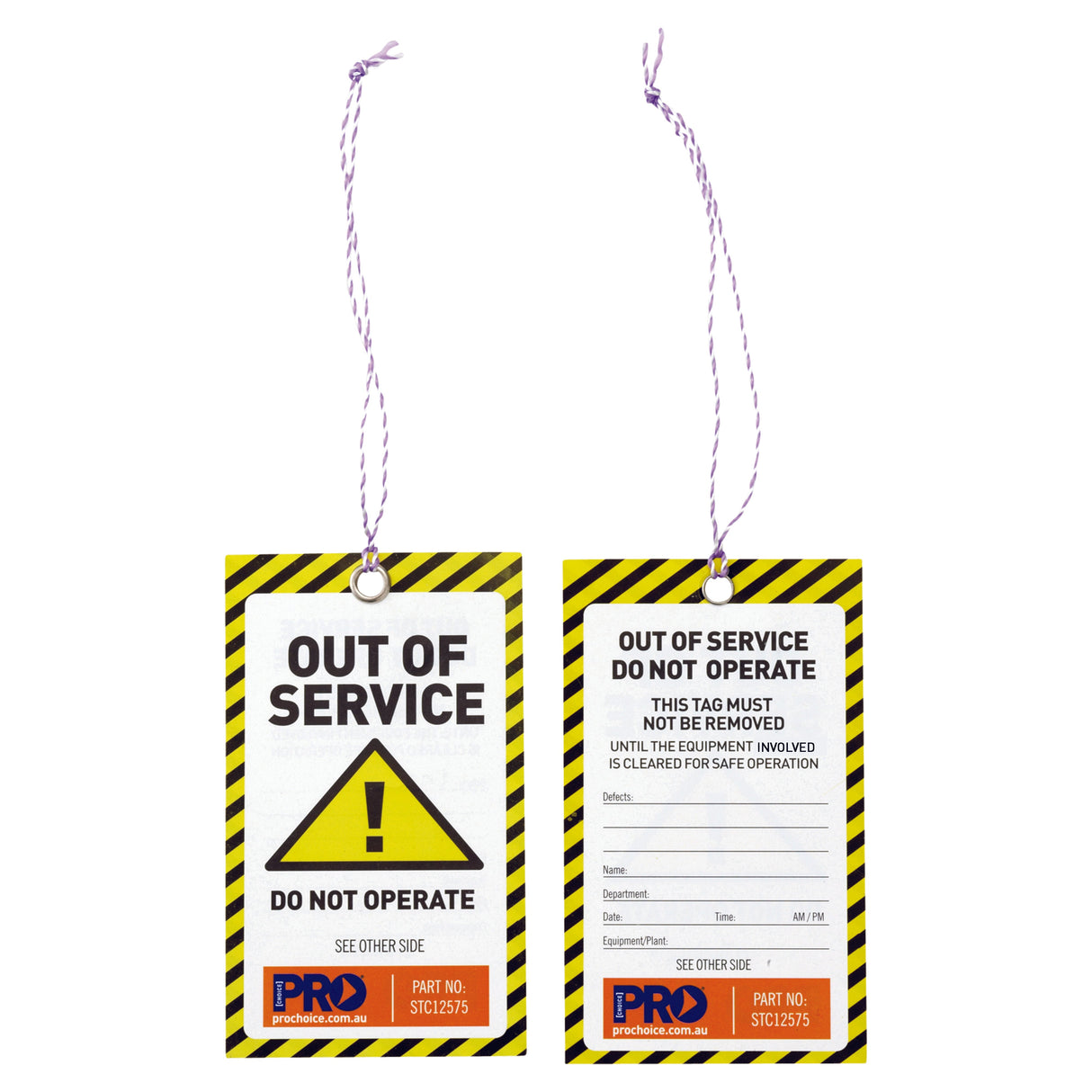 Safety Tag -125Mm X 75Mm Caution (100 Tags)