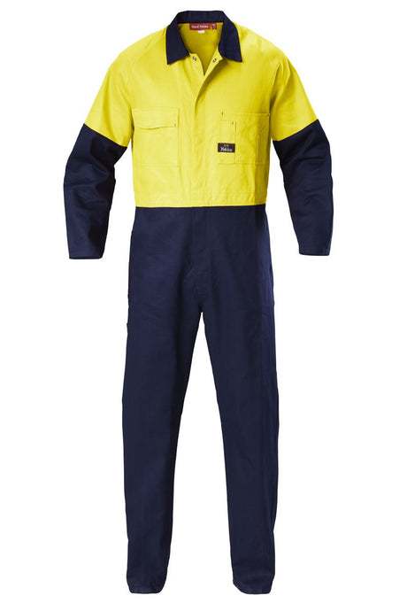 Hard Yakka Foundations Hi-Visibility Two Tone Cotton Drill Coverall