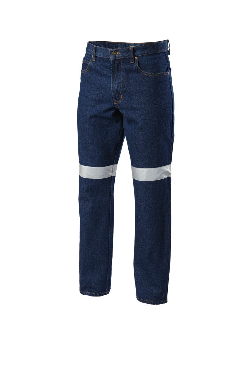 Hard Yakka Foundations 14.5 Oz Enzyme Washed Denim Jean With Tape