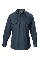 Hard Yakka Foundations Cotton Drill Closed Front Shirt Long Sleeve Shirt