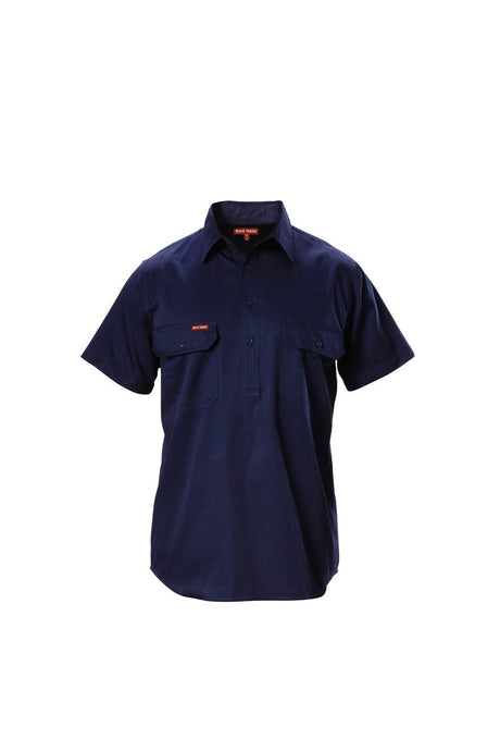 Hard Yakka Foundations Cotton Drill Closed Front Short Sleeve Shirt