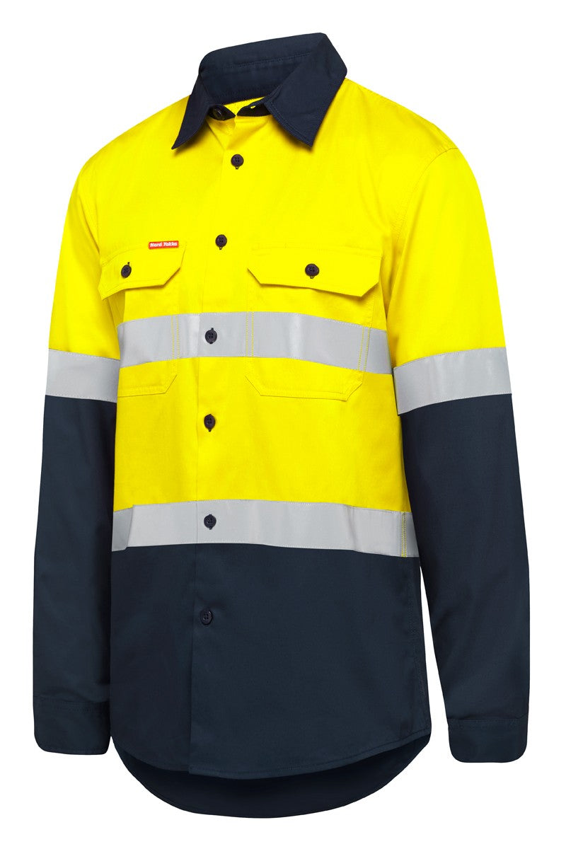 Hard Yakka Shirt Long Sleeve  2 Tone Taped Vented