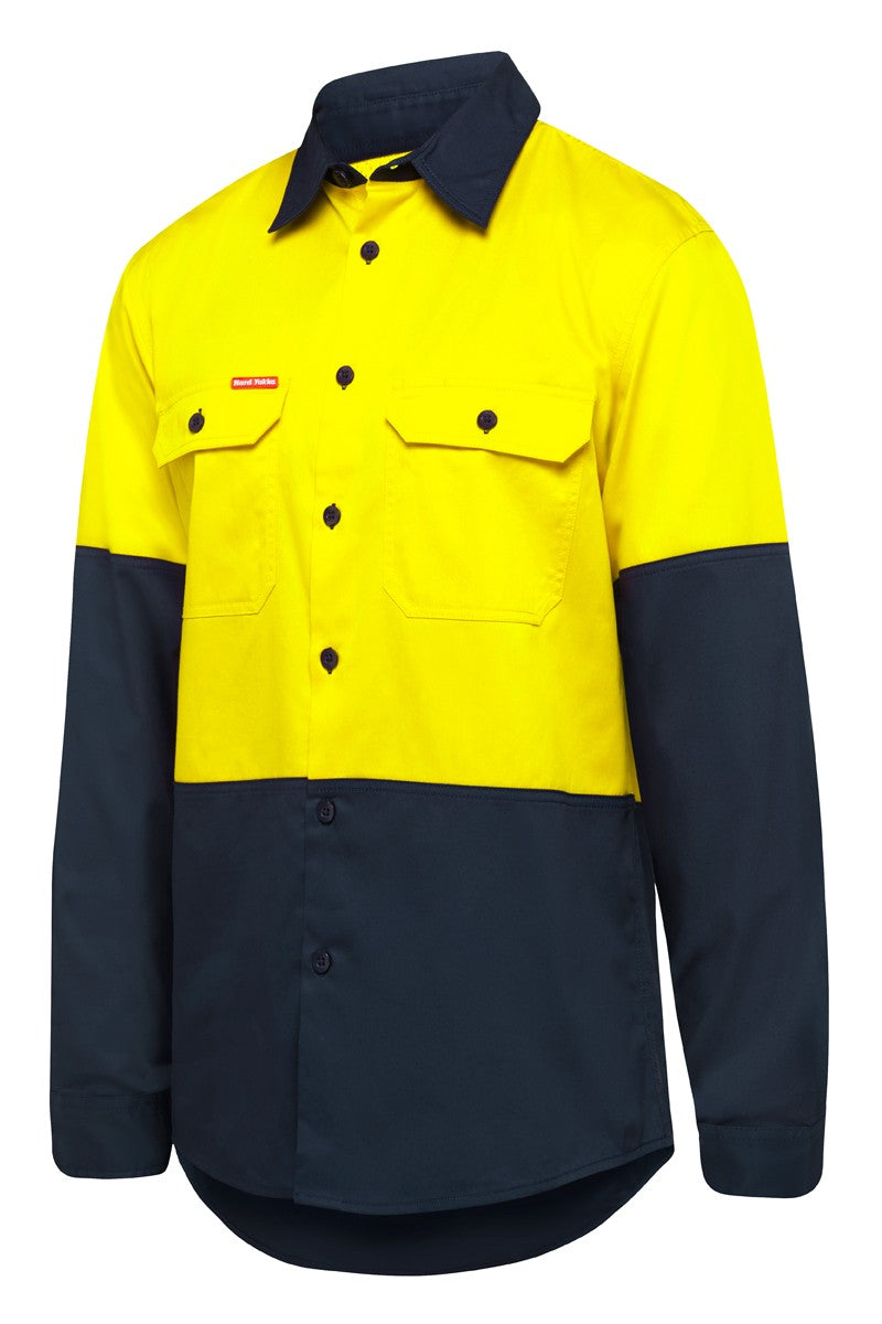 Hard Yakka Shirt Long Sleeve  2 Tone Vented