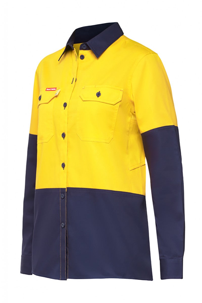 Hard Yakka Womens Koolgear Hi-Visibility Ventilated  Long Sleeve Shirt