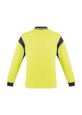 Mens Hi Vis Aztec Long Sleeve Polo