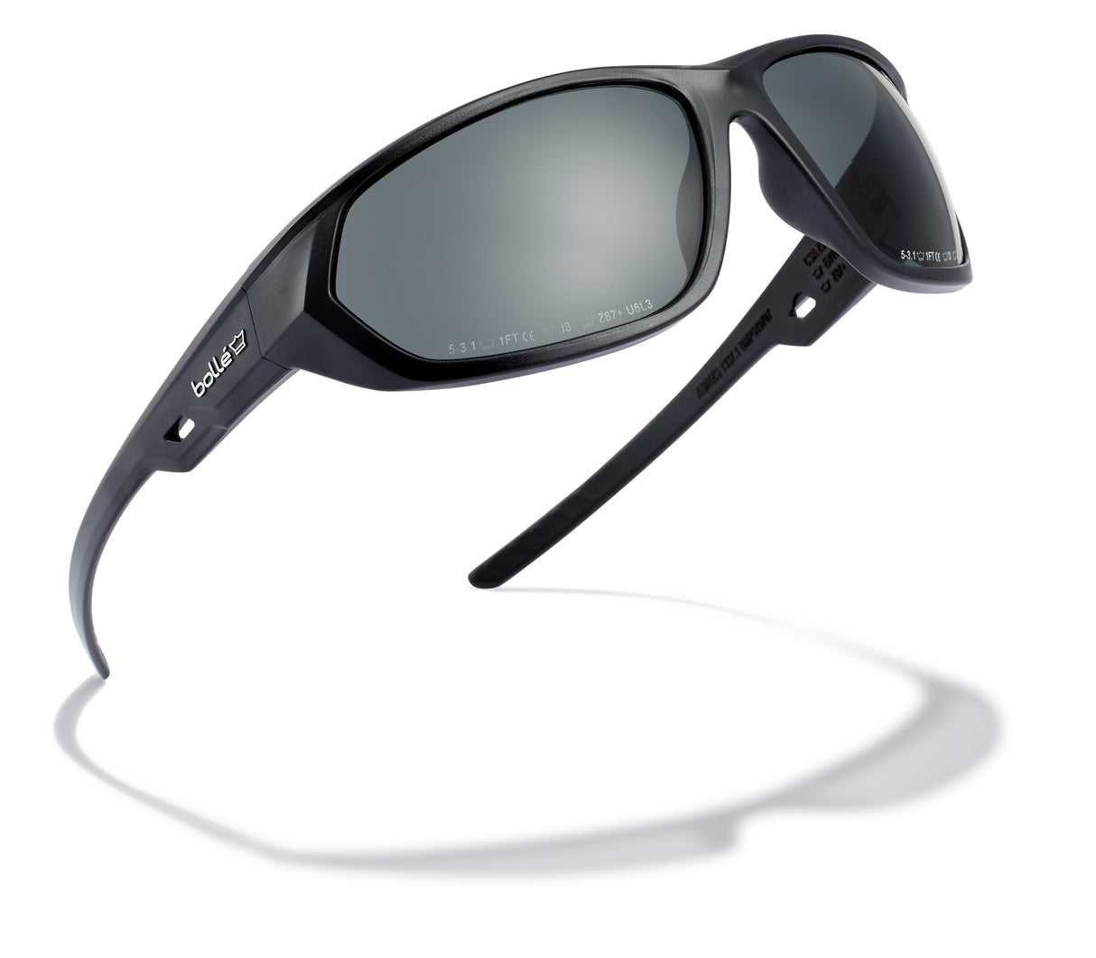 KOMET Polarized PC AS Lens Black Frame - Soft Drawstring Pouch