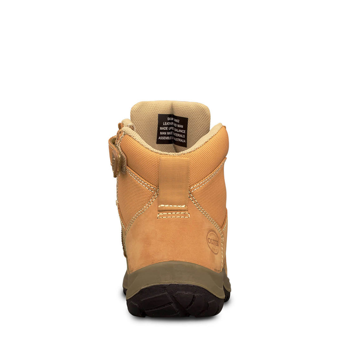 Lace Up Zip Side Ankle Boot - Wheat